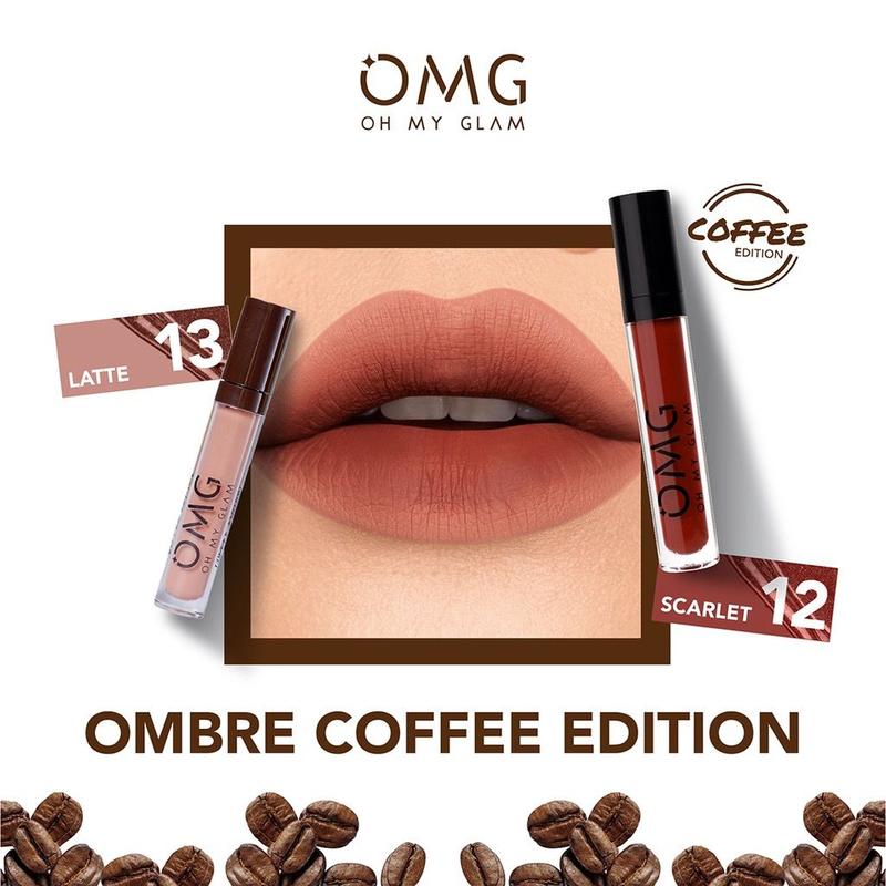 ( 2 PCS PAKET ) Ombre Lipstik OMG OH MY GLAM | Lipcream OMG Ombre Coffee Edition | Ombre Lips OMG Tahan Lama Bibir Lipstick Creamy Gloss 6