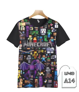 Kaos Minecraft Baju Game Animasi Anak dan Dewasa Trendy Fashion