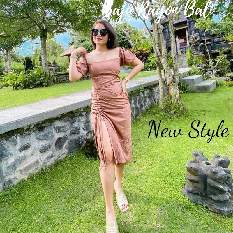 Dress Belah Samping Dress Belah Paha Dres Serut Dres Serut Paha Dres Kerut Dres Pandek Dress Bodycon Dress Bodycone Dress Bodycone Polos Casual 3