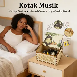 Kotak Musik Kertas Retro Model XYZ – Kotak Musik Manual Dengan Kerja Tangka Menarik, Ideal untuk Penumpang, Dekor Rumah, dan Hadiah Berhati untuk Orang Terhormat, Panjang 30cm x Lebar 20cm x Tinggi 15cm