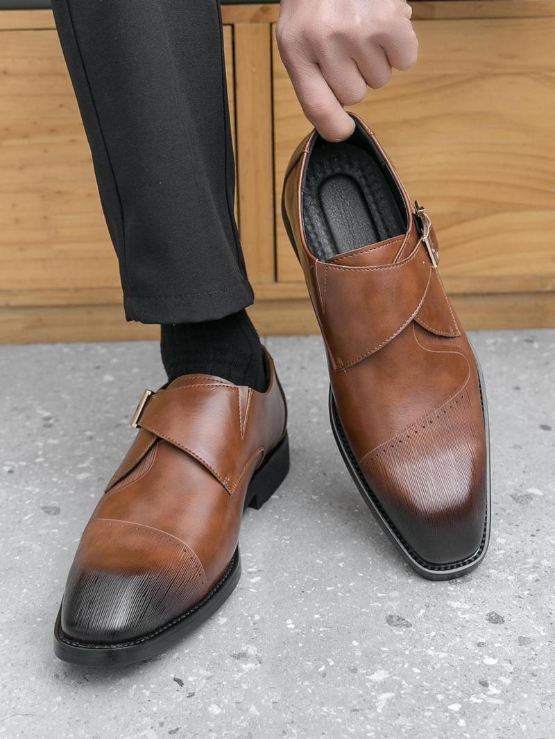 Product Introduction of Men's Business Formal Solid Color Dress Shoes, Fashionable Pointed Toe Shoes for Work Office, Male All-match Commuter Shoes for Daily Wear, Boy 5