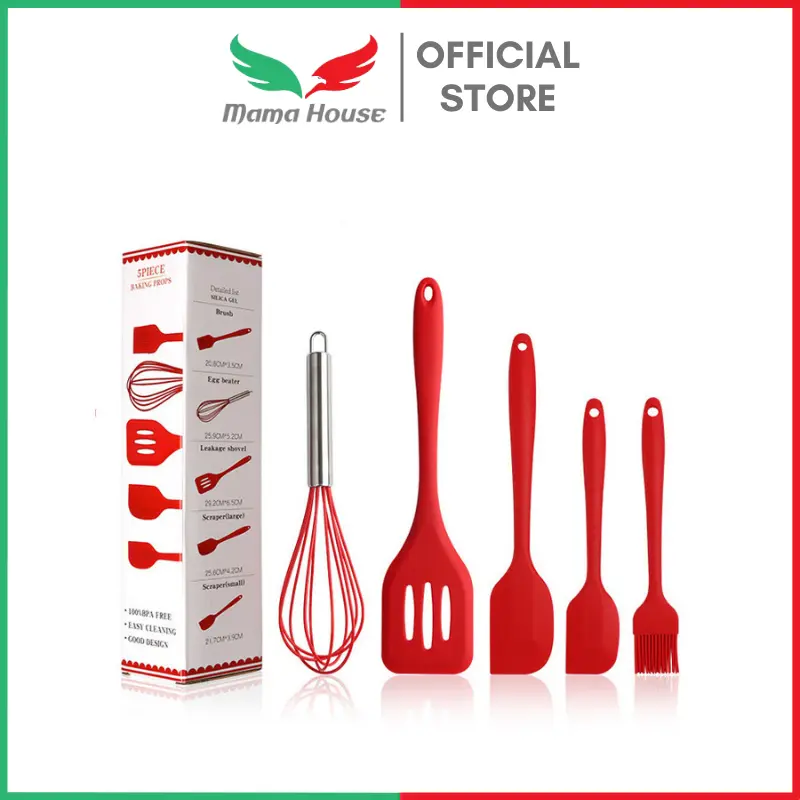 [MH] Set Alat Masak Silikon Baking Props 5 In 1 Food Grade Tahan Panas 7