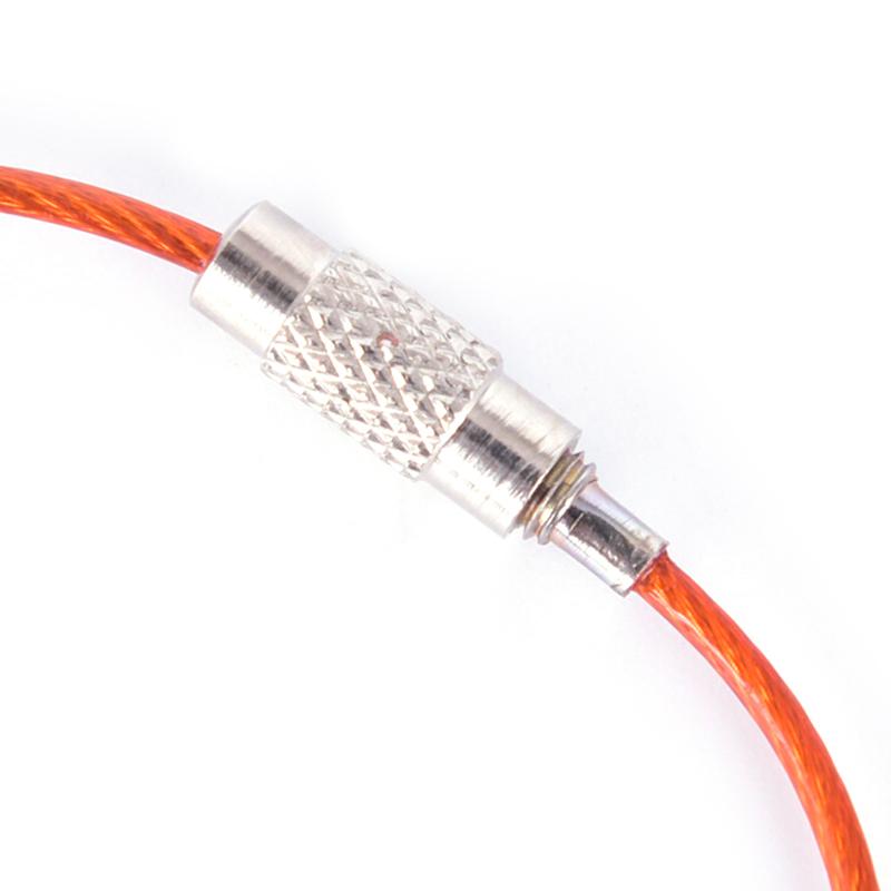 Product Introduction of Wire Keychain Keyring Circle Rope Cable Loop Screw Lock Gadget 17