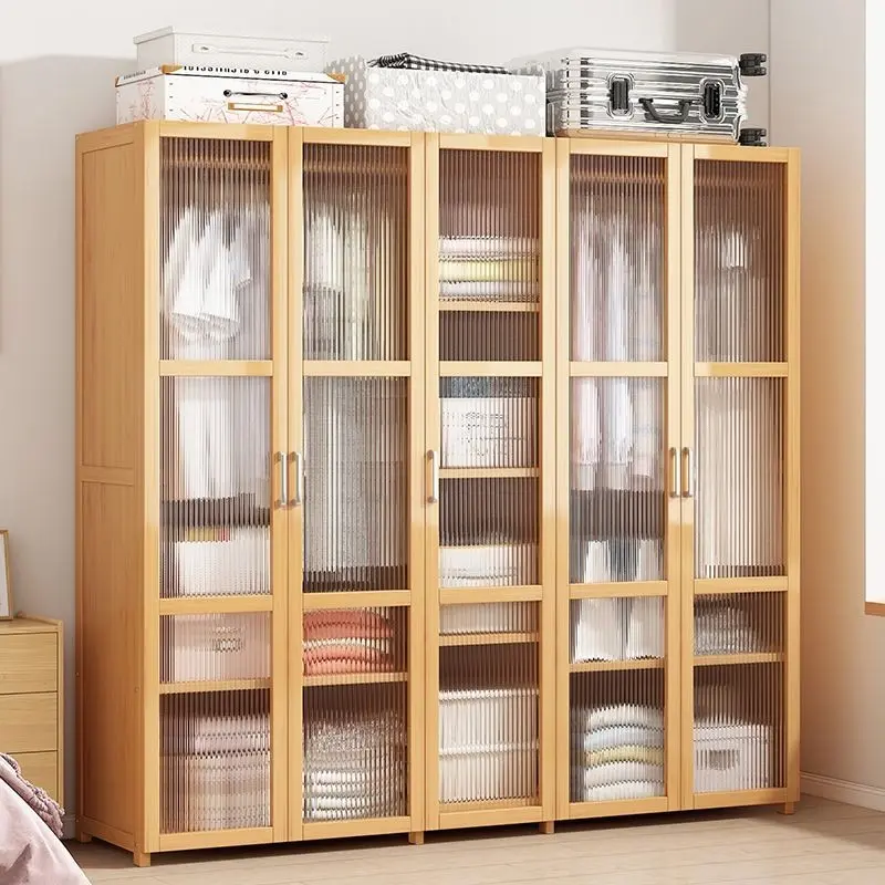 【SG Sellers】Wardrobe Clothes Storage Cabinet Home Bedroom Small Apartment Simple Wardrobe Sliding Door Wardrobe Sliding Door Solid Wood Wardrobe Wardrobe With Drawers Cupboard