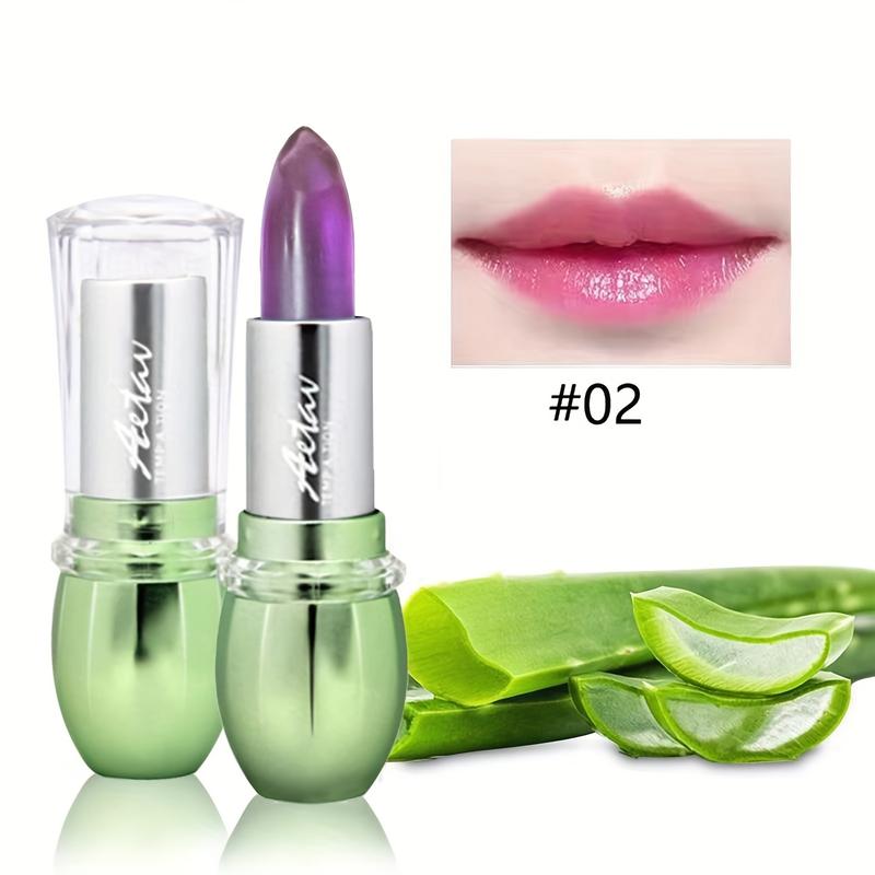 Product Introduction of Son Môi Nha Đam Dưỡng Ẩm, Son Dưỡng Môi Đổi Màu Nhiệt Độ Ma Thuật, Son Bóng Bổ Dưỡng Lâu Trôi, Mỹ Phẩm Chăm Sóc Môi Hàng Ngày 4