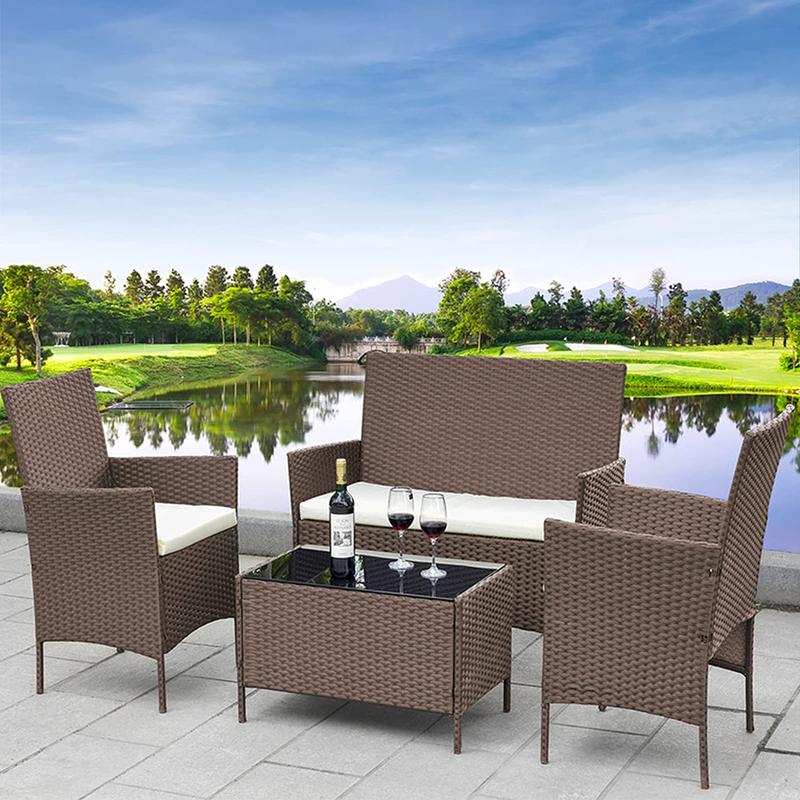 4 Seater Marylebone Garden Furniture Set With Glass Topped Table 2