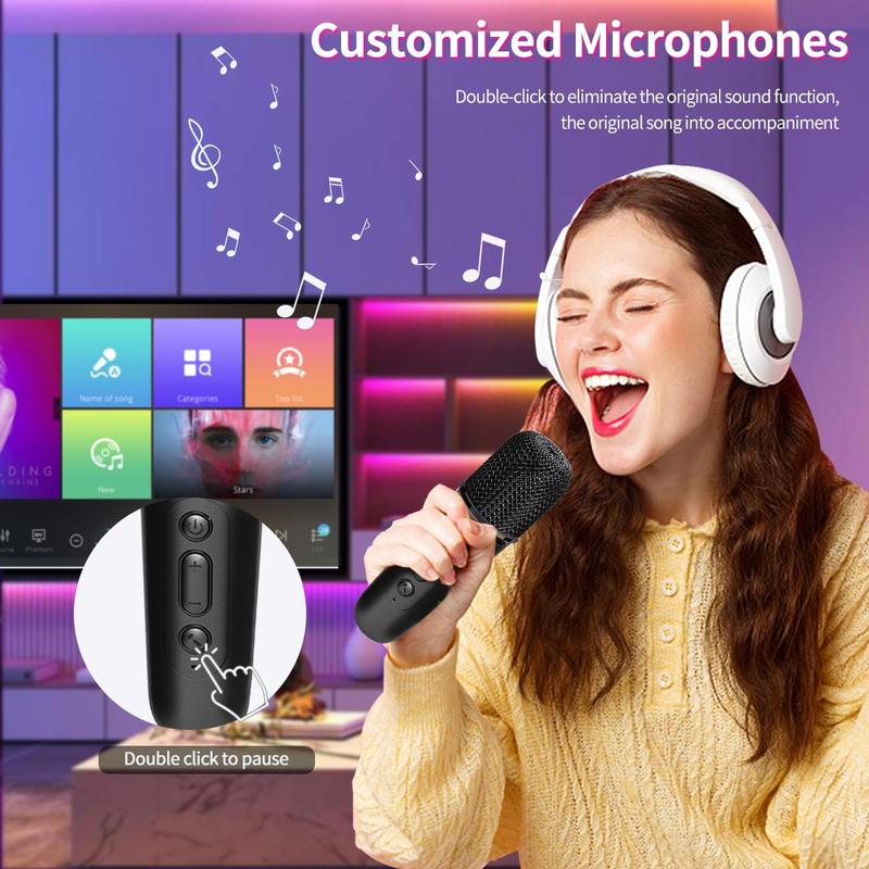 Product Introduction of Portable Wireless Microphone Speaker, Rechargeable Wireless Microphone Speaker with LED Light, Birthday Party & Holiday Gift, Audio 8