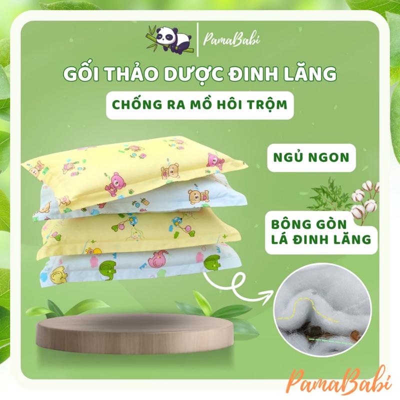   TẶNG QUÀ XỊN  Combo 2 Chiếc Gối Thảo Dược Đinh Lăng Cao Cấp Cho Bé Ngủ Ngon - Thấm hút mồ hôi đầu cho bé gối  chobé lá 
