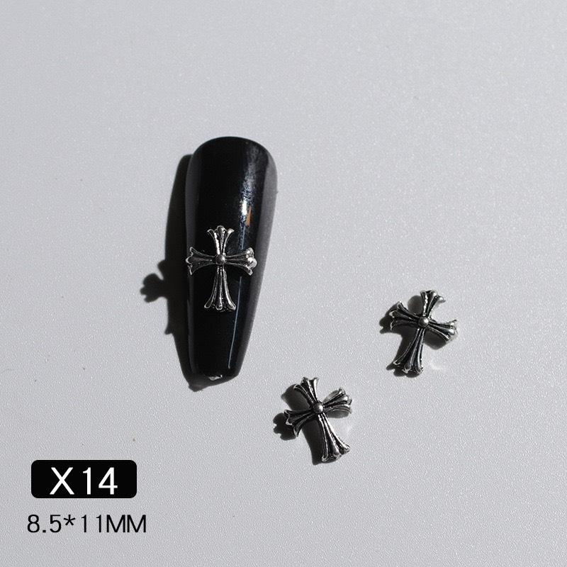 Charm cổ điển kim loại gắn móng nail trang trí họa tiết độc đáo 7