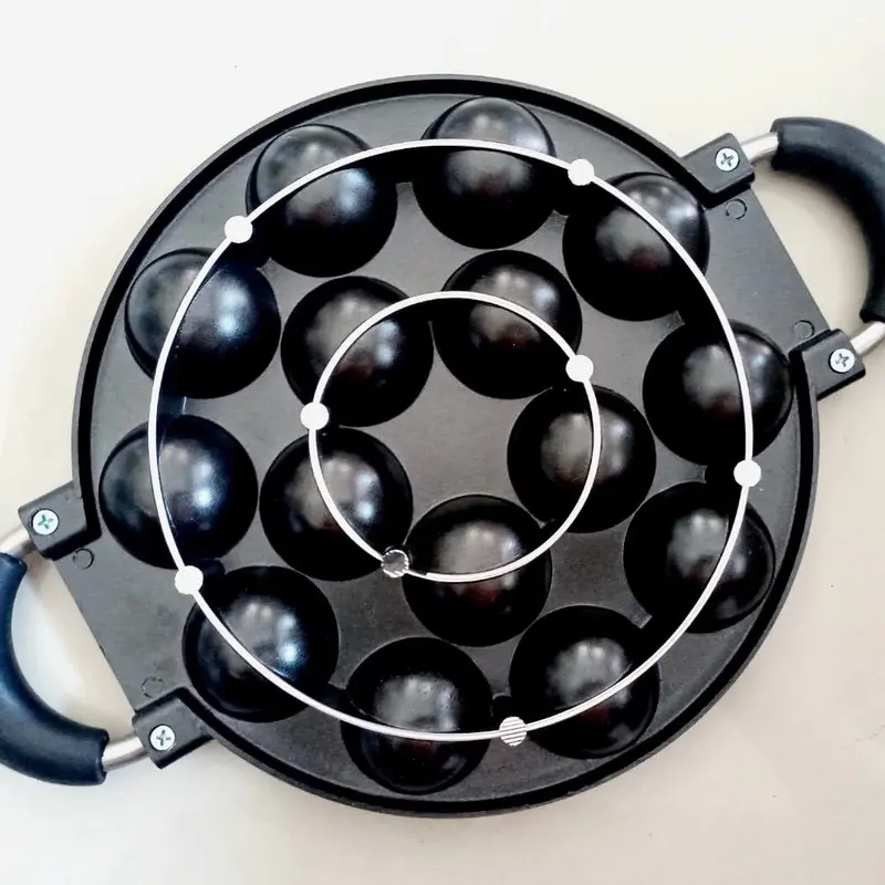 CETAKAN 15 CEKUNG HAPPYCALL/ CETAKAN TAKOYAKI / CETAKAN TELUR Alat Kaca Kue Snack Apem Cake Kitchenware Loyang masak 1