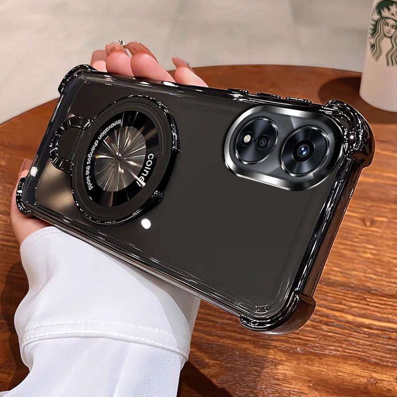 Ốp Điện Thoại, Dành Cho OPPO A18 4G, OPPOA17, OPPO A58 4G / OPPO A60 4G / OPPOA78 5G, Ốp Bảo Vệ Ống Kính Máy Ảnh Toàn Bộ, Có Giá Đỡ Điện Thoại, Ốp Chống Sốc Túi Khí