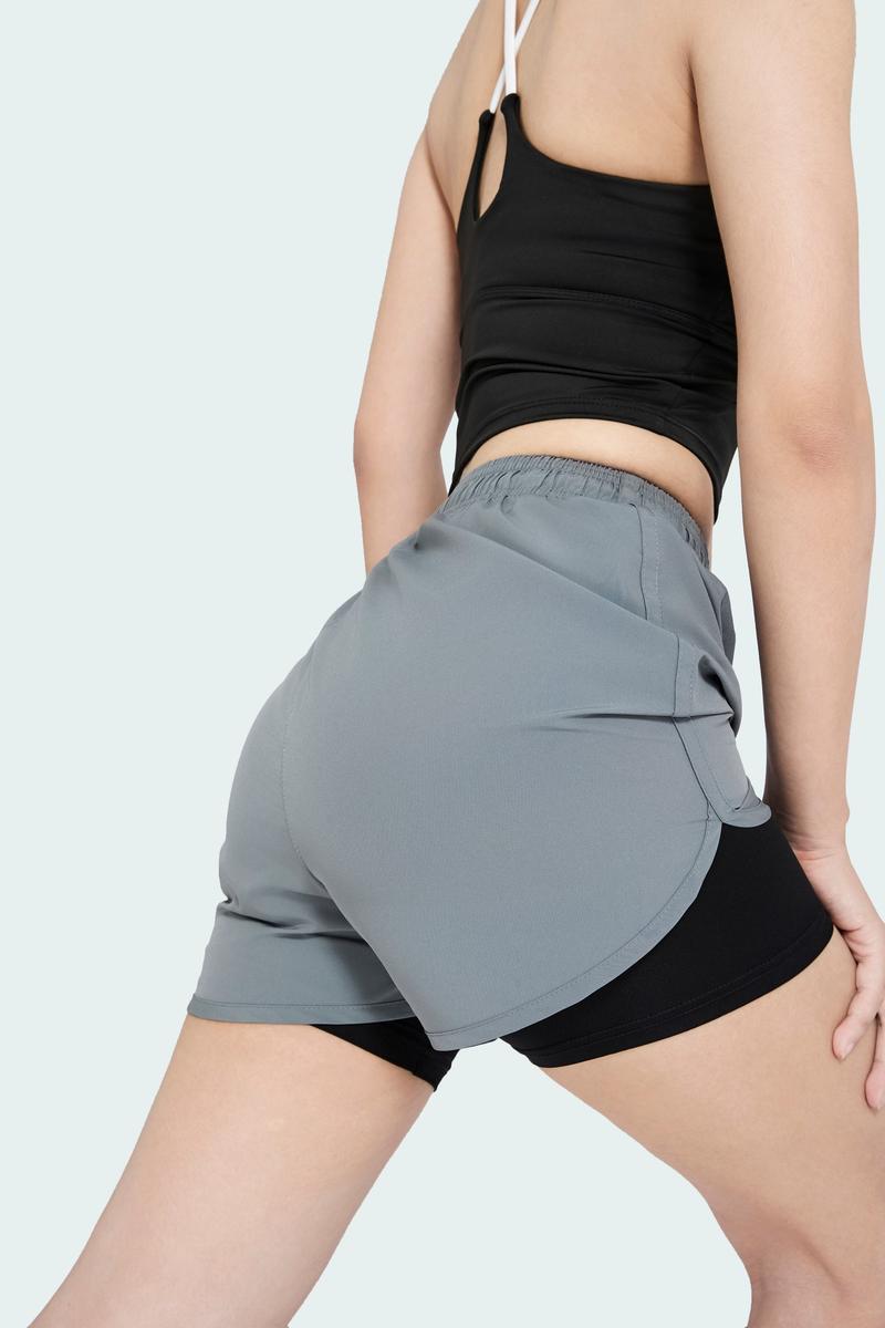 Product Introduction of [DEAL ĐỘC QUYỀN TRÊN LIVE] Quần Đùi Short Thể Thao Ngắn 2 Lớp Tập Gym Yoga Nữ KSM Look thiết kế xẻ bầu Vải Mỏng Nhẹ Mát Mau Khô Dùng Chạy, Bơi Q275 Sport Tập Thể Dục 1