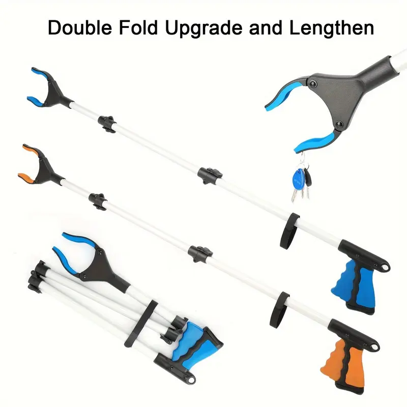 Folding Design Garbage Clip, Longer & More Convenient Garbage Trash Picker, Widely Use Garbage Trash Picker for Hospitals Shopping Malls 4