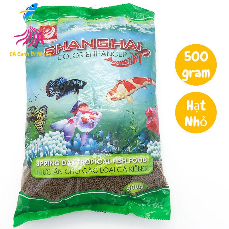 Thức ăn cho cá cảnh ShangHai hạt TRUNG, hạt NHỎ 500 gram
