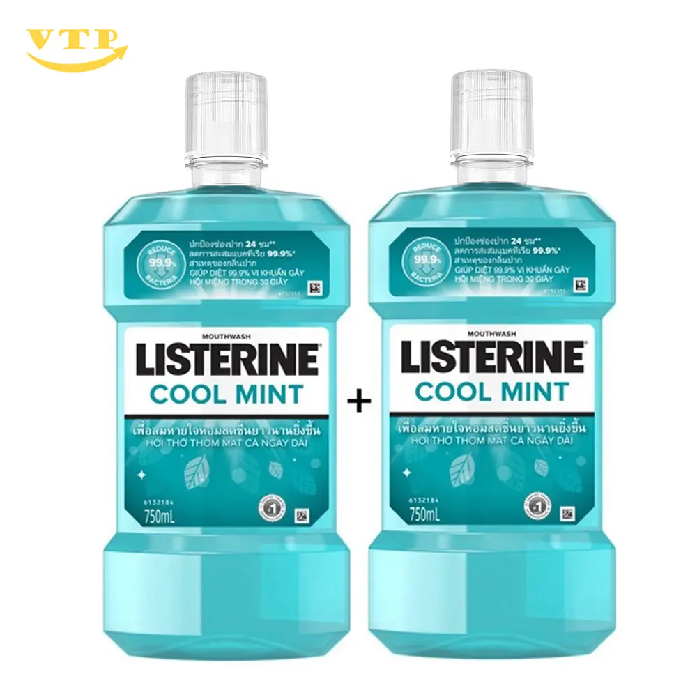 Combo 2 Chai Nước Súc Miệng Listerine Thái Lan 750ml+750ml