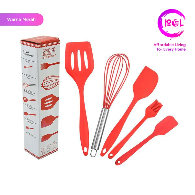 [POL] COD Spatula Silikon Set 5 in 1 | Sutil Dapur | Set Spatula Set 5 in 1 3
