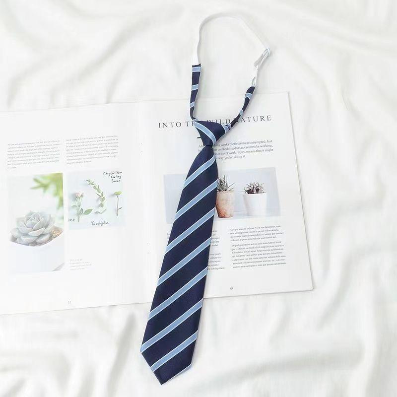 Product Introduction of Blue Tie DK Shirt Men's Casual Formal Lazy No-Knot Easy Pull College Style Bow Tie Women's Decoration 18