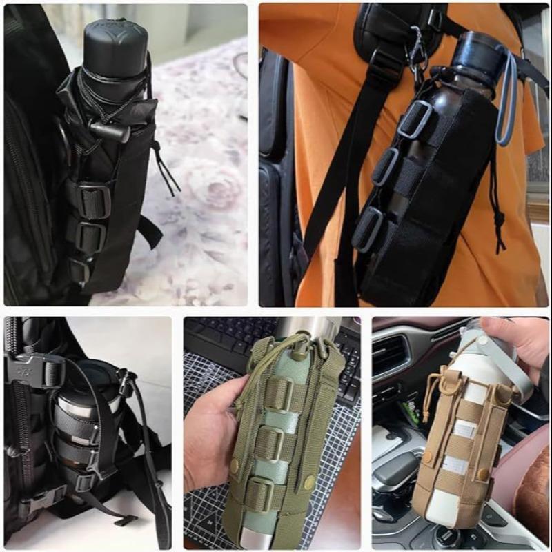 Molle Water Bottle Holder Bag, 1 Count Adjustable Waist Bag, Molle Bag for Outdoor Camping Hiking 8