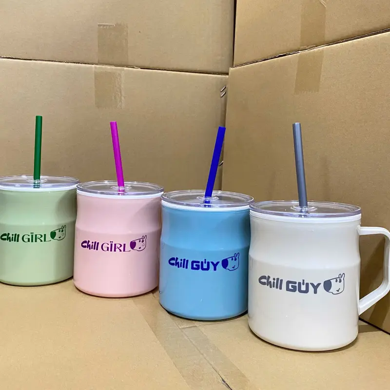 Ly giữ nhiệt 700ml Tân Lập Thành- kèm ống hút, nhựa 2 lớp giữ nhiệt tốt, thiết kế có quai cầm chắc chắn nhỏ gọn 5