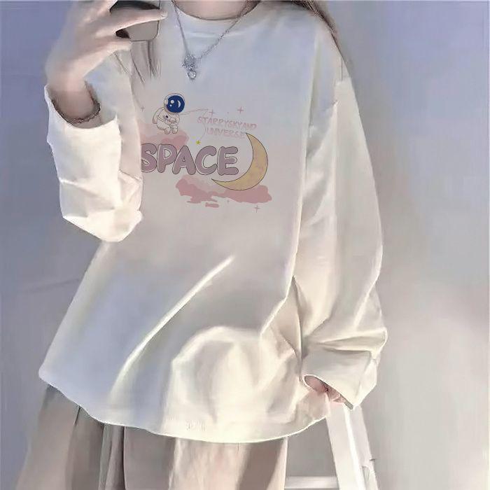 Product Introduction of Áo Thun Dài Tay, Hàng Mới Về Mùa Xuân Và Mùa Thu, Phong Cách Hàn Quốc, Dáng Rộng Vừa Vặn, Quần Áo Nữ, Thời Trang Ins, Thích Hợp Cho Học Sinh Nữ, Áo Sơ Mi Lớp Nền Phối Bên Trong, Quần Áo Thời Trang Hàng Đầu, 2024 5