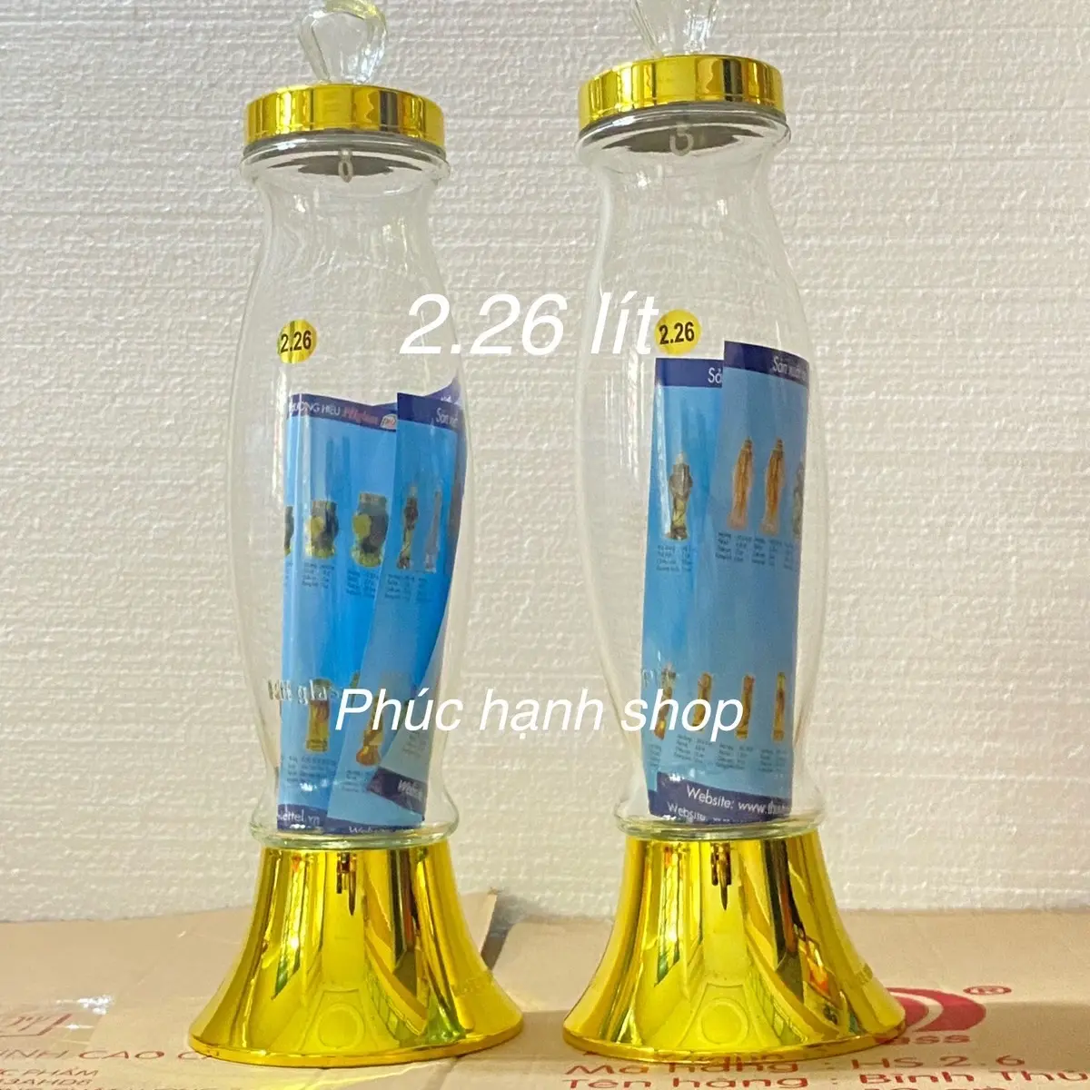 Bình Thuỷ Tinh Phú Hoà 2.26lít .