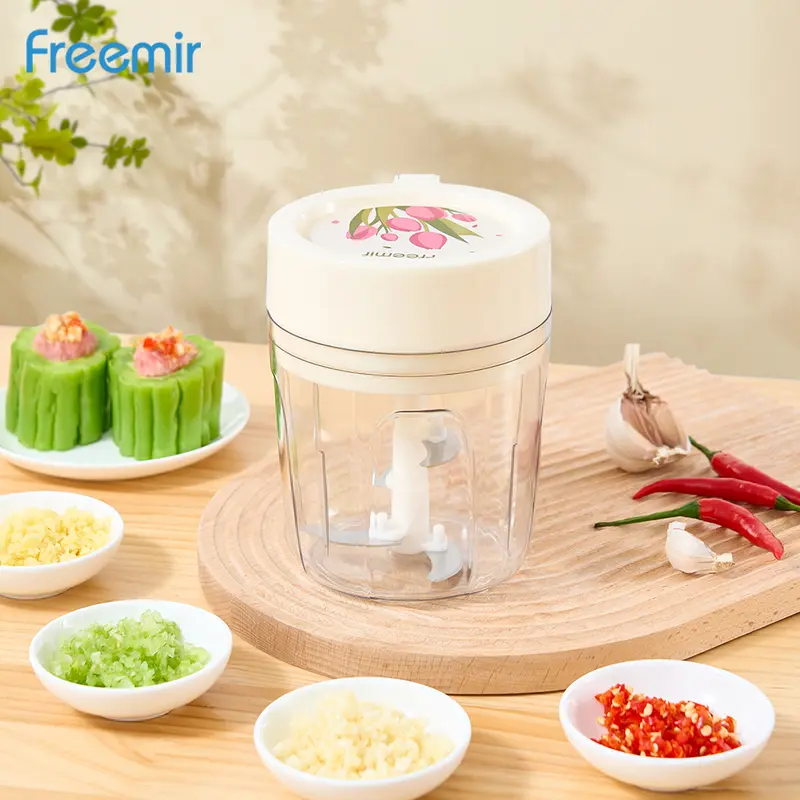 [freemir] Chopper Pencacah Kapasitas 920ml Chopper Tarik Blender Manual Penggiling Penghalus Bumbu Besar Serbaguna 1