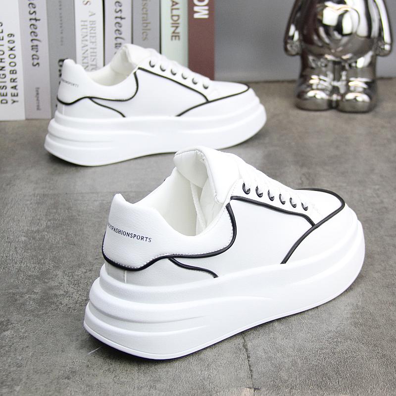 Giày Thường Ngày Cho Nam, Đế Dày, Gót Ẩn, Giày Trắng, Giày Thể Thao Cặp Đôi, Dành Cho Nam Và Nữ, Hàng Mới Về Mùa Thu Và Mùa Đông