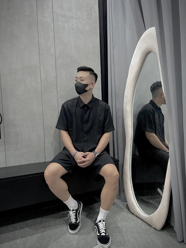 Bộ đũi nam cao cấp áo đũi quần đũi áo cộc tay quần đùi không nhăn có size 45-85kg DUMIMAN Menswear Thun Menswear Thun