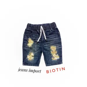 Celana Jeans Anak 3-9 tahun - Celana Anak Laki-laki Jeans Pendek Biothink Sobek - Gembo Kids