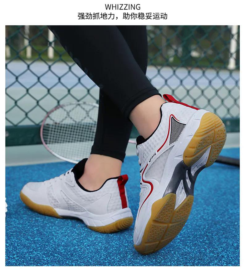 Product Introduction of Badminton Shoes for Men Non-slip Sneakers Tennis Volleyball Shoes Table Tennis Shoes Women Sports Professional Training Athletics Size 36-45 Free Socks and Free Delivery 30