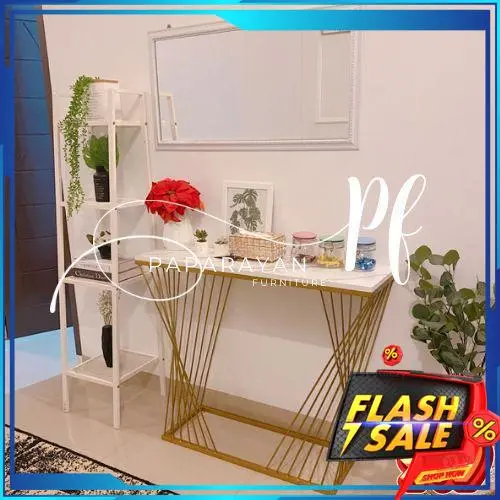 MEJA CONSUL MINIMALIS MODERN / MEJA CONSOL MINIMALIS GOLD NG-001 besi table Furniture furniture ruang tamu/meja tamu aesthetic/meja untuk hiasan ruang tamu
