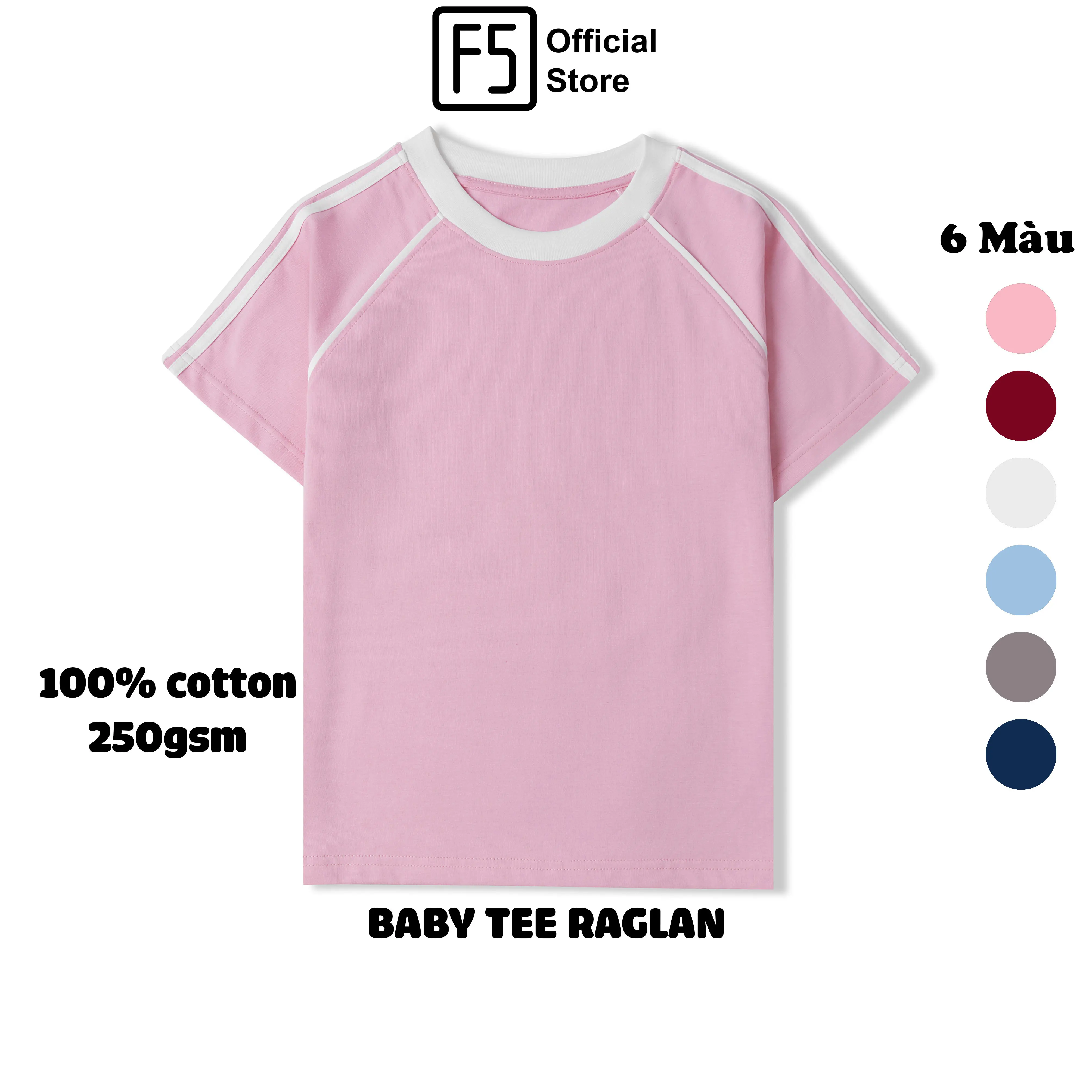 Áo Thun Baby Tee Raglan Basic Mẫu Mới Phối Viền