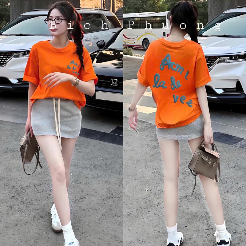 Product Introduction of Áo Phông cotton 2 chiều mịn mát - chữ Acmi.lade vee in nổi 2 mặt (Free size 40-70kg) 2