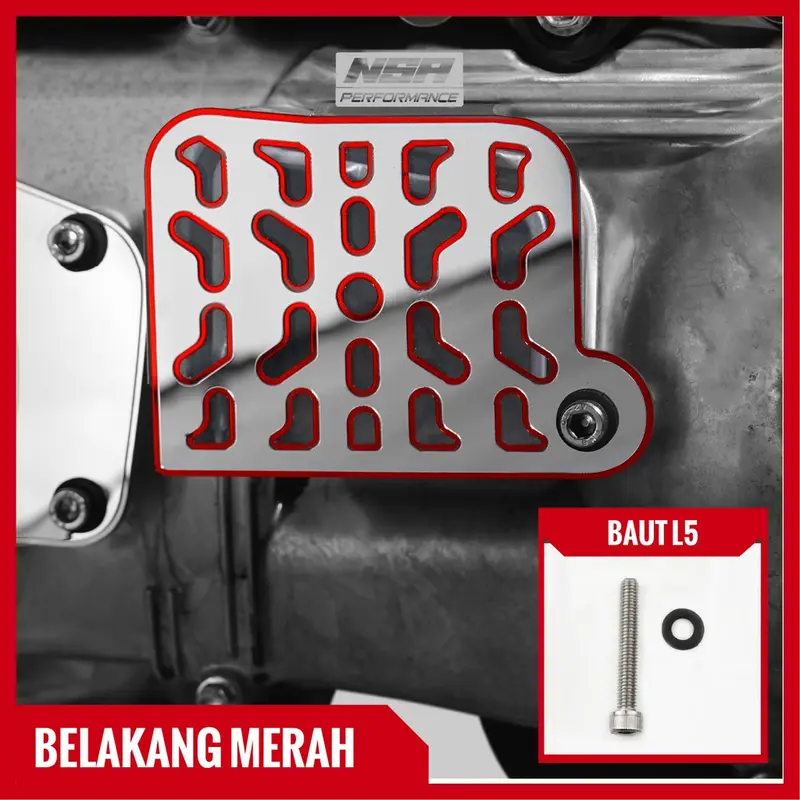 NSA COVER CVT NMAX NEW AEROX NEW AEROX OLD TUTUP CVT YAMAHA NMAX AEROX NEW COVER CVT AKRILIK 1 SET DENGAN RING BAUT TWO TONE Motor Motorcycle Karet 2