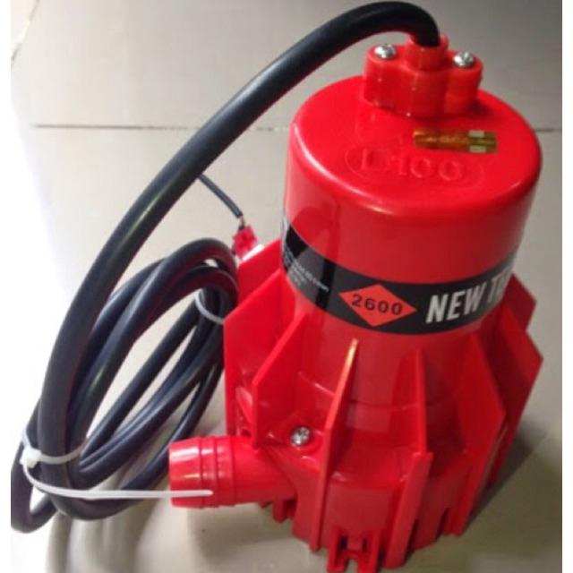 Marineset Bơm nước thả chìm mỹ đỏ 12V / 24V 180W đẩy cao 4m dùng cho ghe tàu