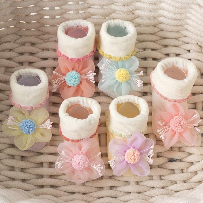  Tất vớ 3D chống trượt hoạ tiết hoa và hoạt hình cho bé trai bé gái 