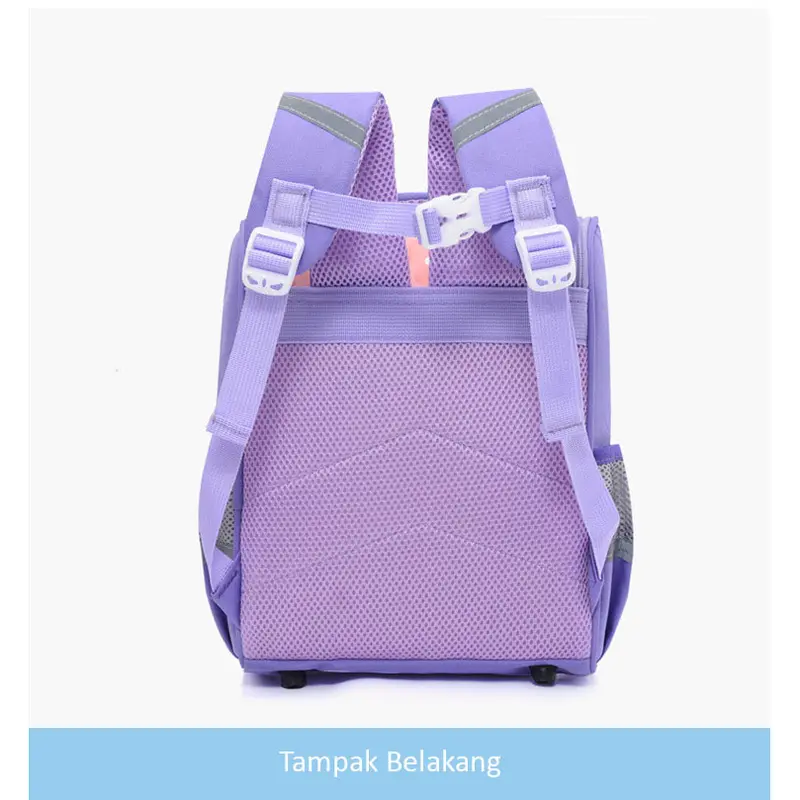 Tas Ransel Motif Fashion Anak TK Kitty & Shark Ukuran 32cm Free Gantungan  | 0609 Kivaro 5