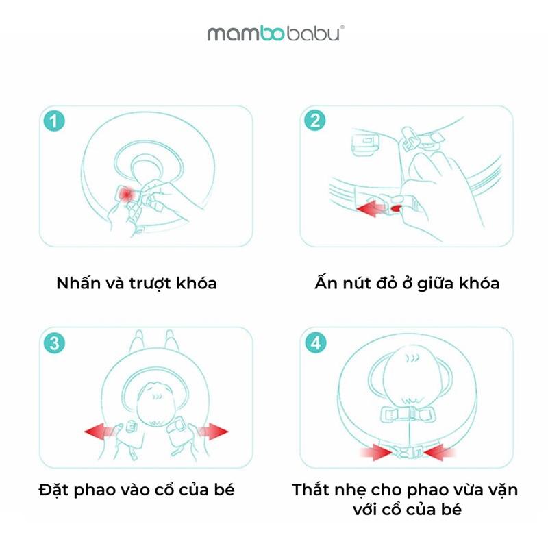 Product Introduction of Phao cổ cho bé sơ sinh tập bơi chính hãng Mambobaby, chống lật, không bơm hơi, đặc ruột cho bé 0-6 tháng-1 tuổi cao cấp 10