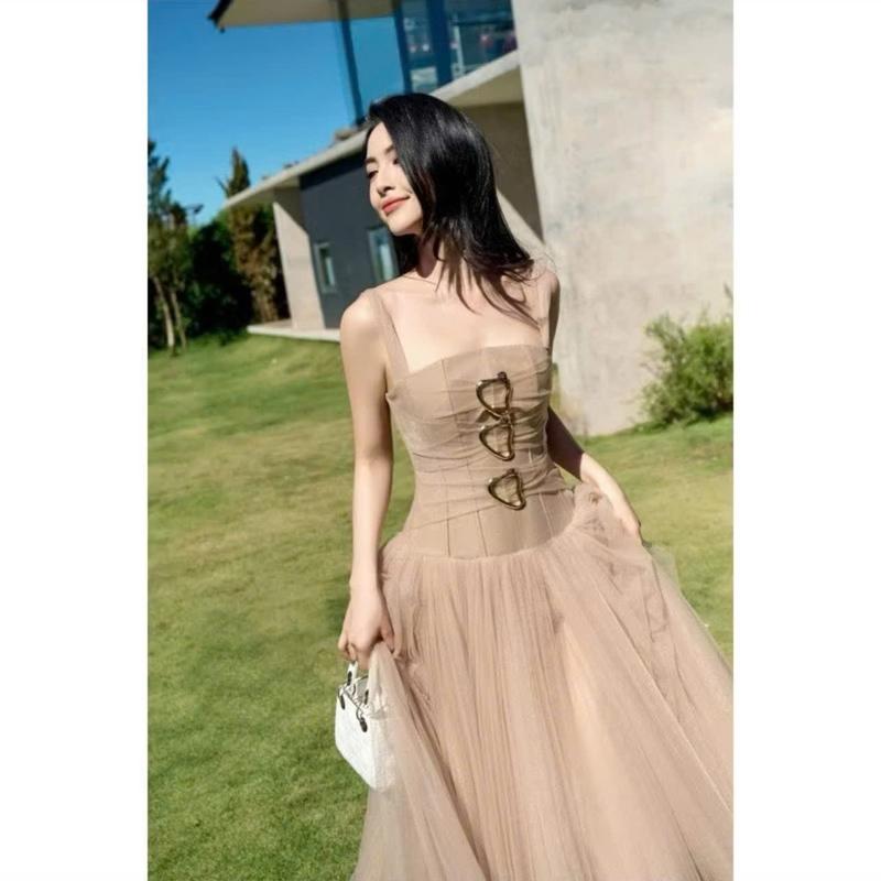 D485 ĐẦM THIẾT KẾ BIGSIZE PHỐI LƯỚI DÁNG DÀI CÔNG CHÚA (TÁO ĐỎ BIGSIZE 55-90KG) 5