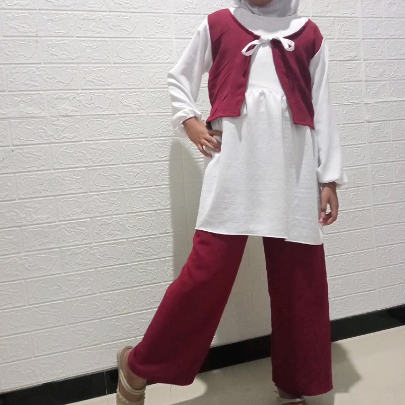 Setelan anak cringkel rompi Celana Fashion 1