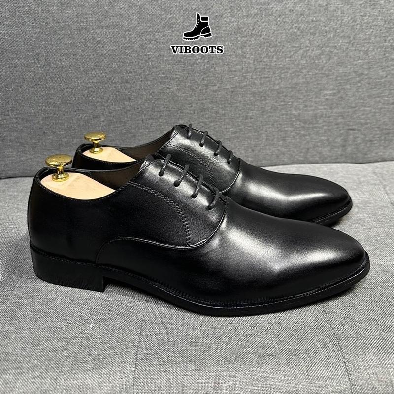  Giày Oxford Chú Rể Nam Da Bò Nappan Đế Phíp Gỗ Mũi Gồ Nhọn Hiện Đại Phù Hợp Chụp Ảnh Cưới Giày Tây Công Sở Da Thật Sang Trọng Thanh Lịch Khâu Đế 