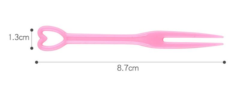 Product Introduction of 100Pcs Fruit Fork Cake Dessert Food Fruit Pick Children Snack Mini Party Festival Love Tableware Decoration Plastic Toothpick 7