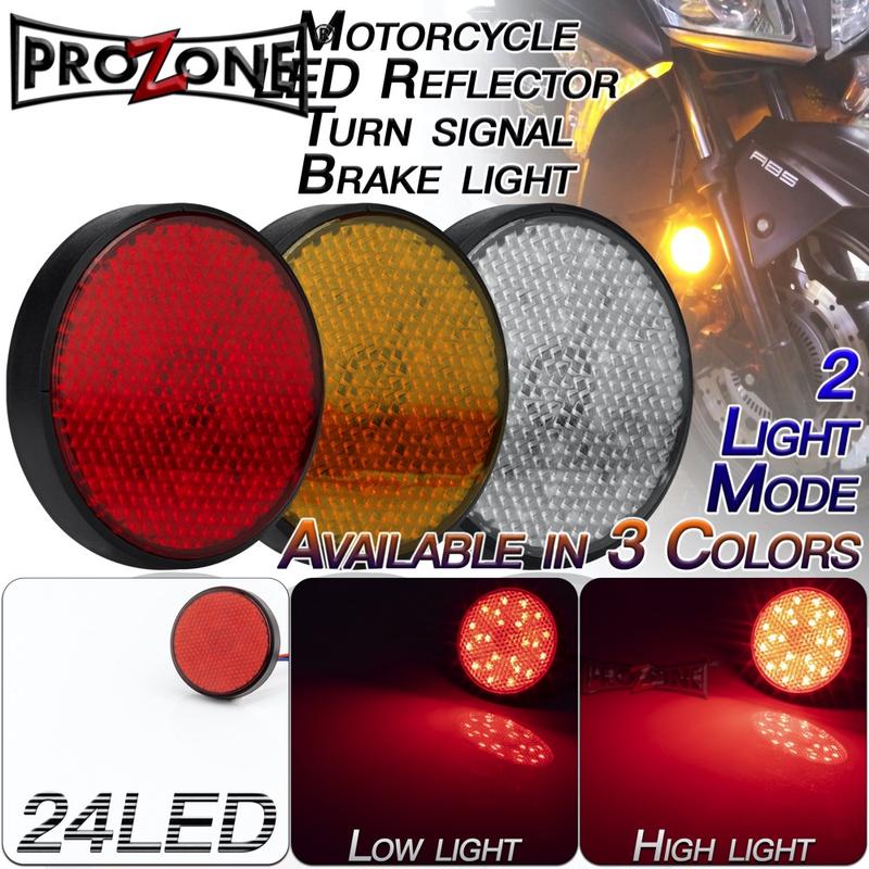 Đèn cảnh báo Đèn xe hơi Đèn phanh xe máy 24 đèn SMD Đèn hậu tròn ô tô Đèn tín hiệu rẽ Đèn LED Bóng đèn Hậu cảnh báo bên xe tải 1 cái