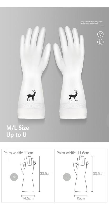 Product Introduction of Durable Rubber Gloves Anti-slip Flexible Reusable Kitchen Gloves Dishwashing Hands Care Housework Cleaning Tools 10