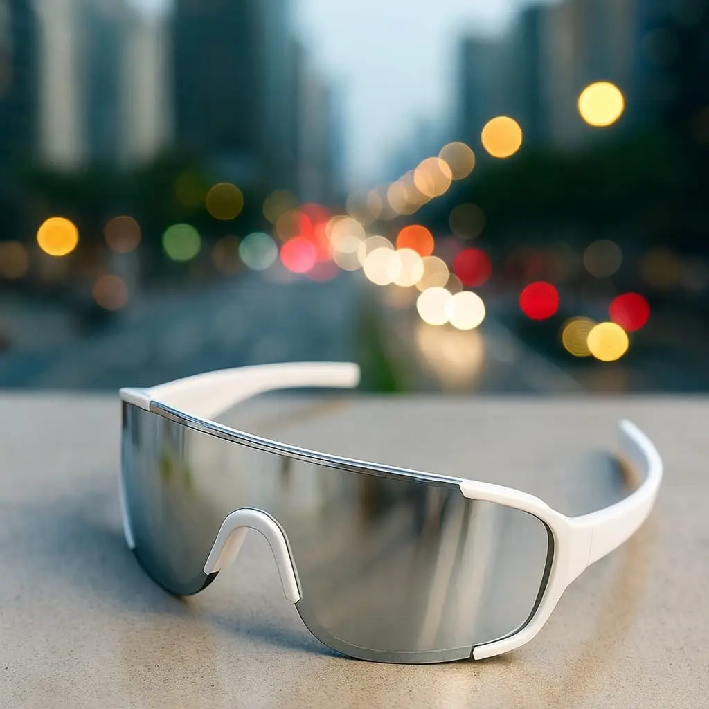 Kacamata Sport & Lifestyle Unisex – Desain Futuristik, Lensa Reflektif Anti UV, Stylish untuk Semua Aktivitas Sunglasses Eyewear Frame Pria