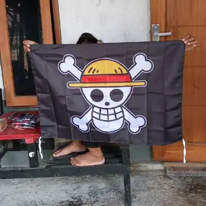 Bendera Printing LUFFY ready stok dari ukuran 90x60
