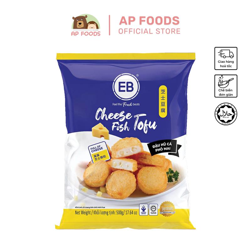 Đậu Hũ Cá Phô Mai EB Malaysia 500g - Cheese Fish Tofu EB - Viên Thả Lẩu Malaysia