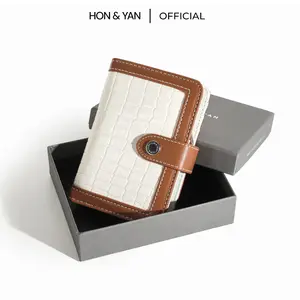 HONYAN Dompet Wanita Kekinian Sienna Wallet Dompet Lipat Wanita Kartu Dompet Mini Bahan Premium
