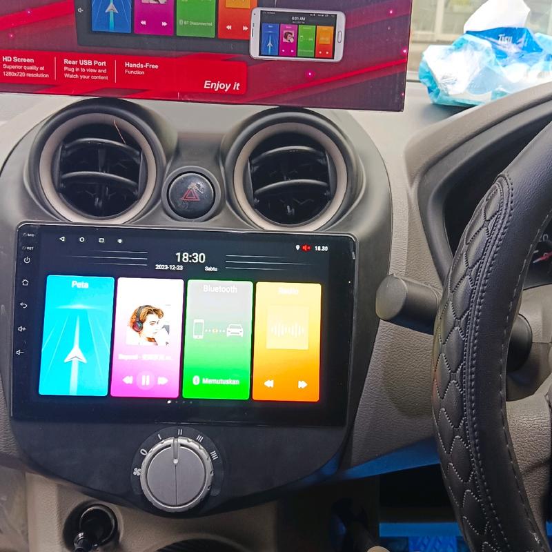datsun go pasang head unit android dhd lengkap ama freem Bluetooth 5