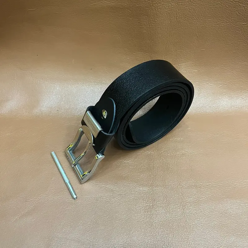 Thắt Lưng Đẹp Nam Da Bò Thật Khóa Kim Đầu Khóa Inox 304, Đồng Đúc Nguyên Khối Cao Cấp Sang Trọng 3.8x120cm Cao Su Voi dâynitda Kaki 7